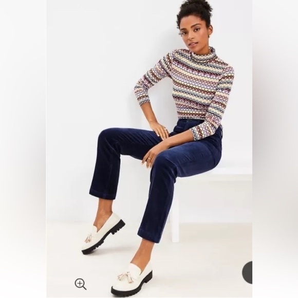 Ann Taylor Loft Navy Blue Coduroy Pants Womens Size 24 (1035) - Picture 2 of 5